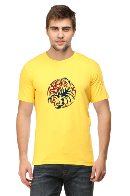 Scorpion Tattoo Yellow T-Shirts for Men