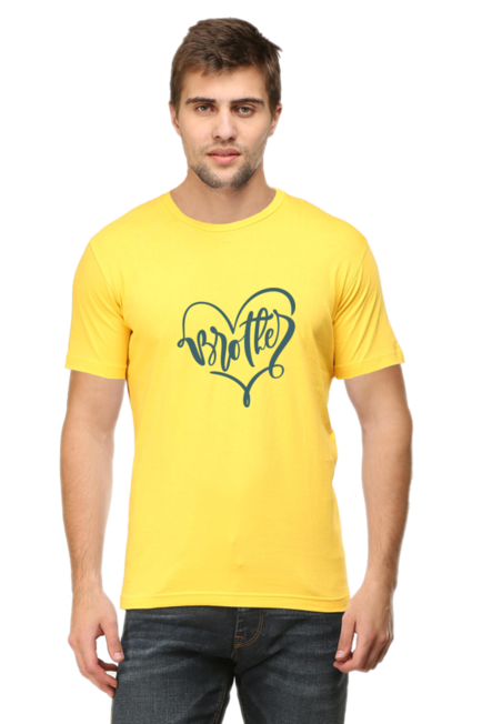 Raksha Bandhan Brother Yellow T-Shirts for Men