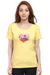 Owls in Love Valentine T-Shirt for Women - Yellow 
