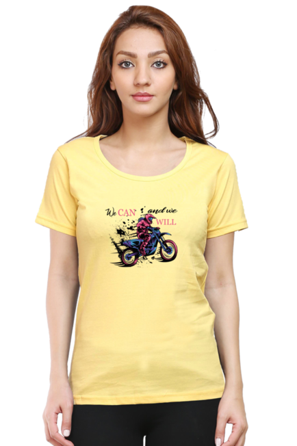 We Can and We Will Yellow T-Shirt for Women