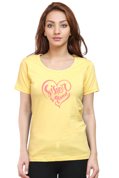 Raksha Bandhan Sister Squad Yellow T-Shirt for Women