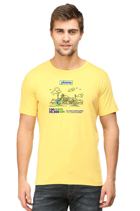 Sadhguru Journeys to Save Oil T-shirt for Men - New Yellow