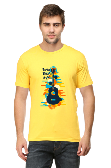 Let's Rock It Yellow T-Shirt for Men