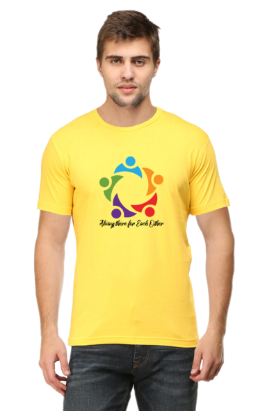 Always There for Each Other T-Shirt for Men - Yellow