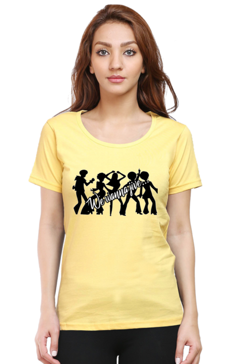 Yellow We Wanna Jive T-Shirt for Women