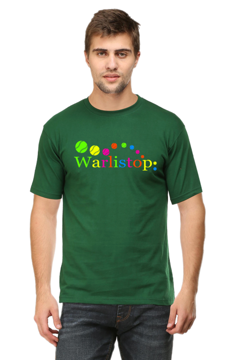 Trendy Warlistop Baseball Green T-shirt for Men