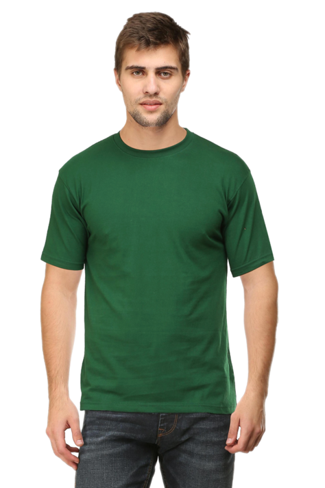 Plain Bottle Green T-Shirt for Men