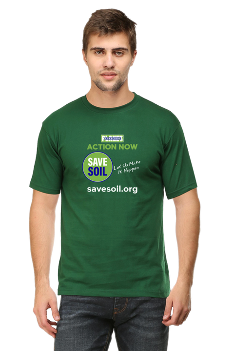 Action Now - Let Us Make It Happen T-shirt for Men - Bottle Green