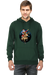 Santa Claus is Comin to Town Hoodies for Men - Bottle Green
