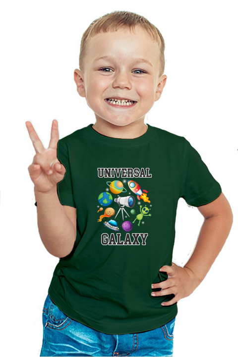 Universal Galaxy Bottle Green T-Shirt for Boys