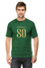 Officially Eighty T-Shirt for Men - Bottle Green