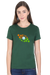 Indian Bubbles T-Shirt for Women - Bottle Green