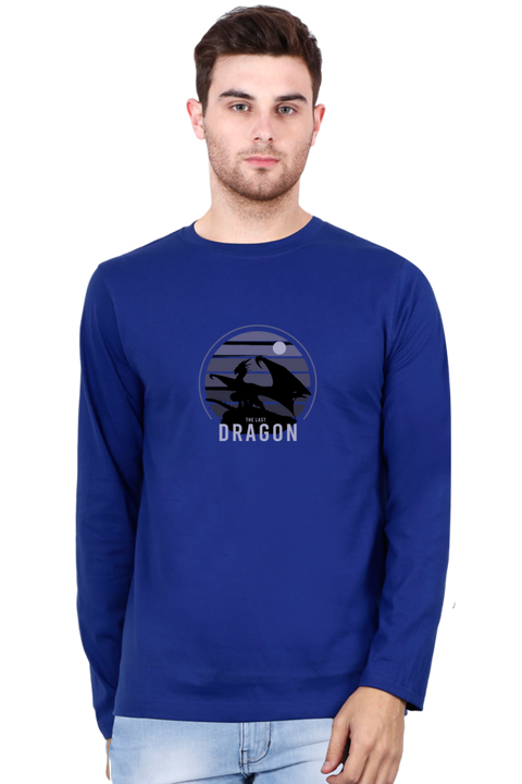 The Last Dragon Royal Blue Full Sleeve T-Shirt for Men