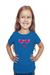 Royal Blue Heart Glasses T-Shirt for Girl