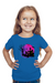 Halloween Haunted House Royal Blue T-Shirt for Girls