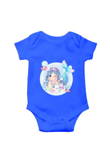 The Little Mermaid Royal Blue Rompers for Baby