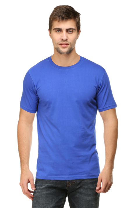 Royal Blue Men's Plain Solid Colour T-Shirt