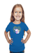 Royal Blue Unicorn Heart Glitter T-Shirt for Girls