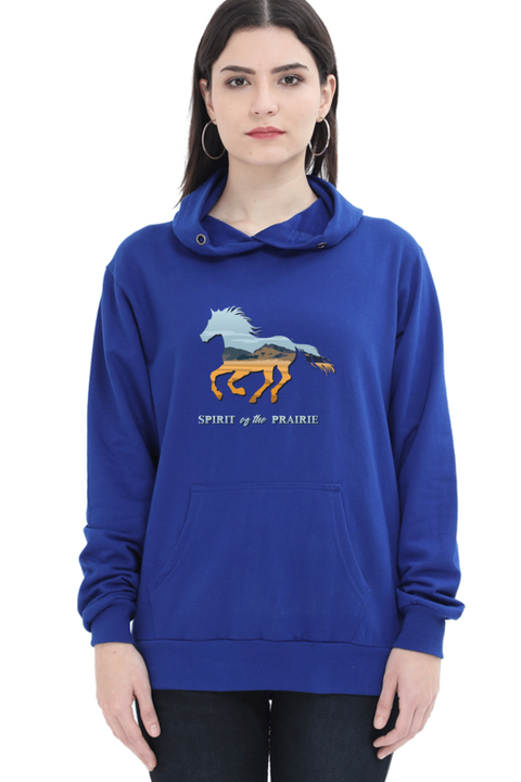 Spirit of the Prairie Royal Blue Sweatshirt Hoodies for Women
