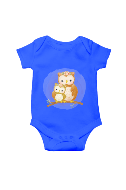 The Two Owls Royal Blue Rompers for Baby
