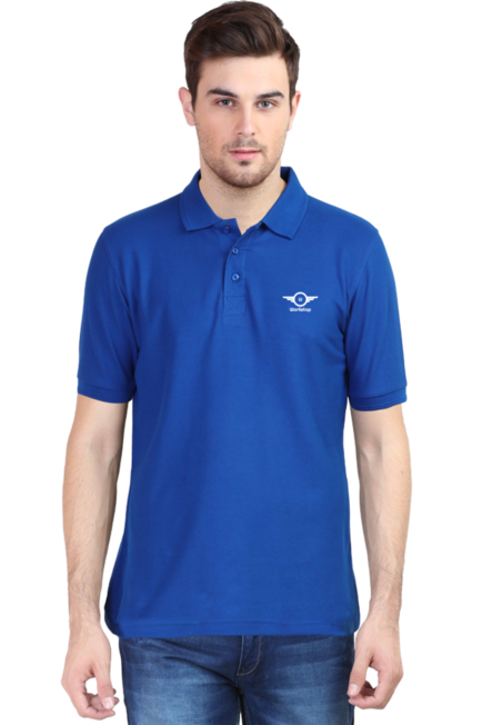 Warlistop Royal Blue Polo T-Shirt for Men