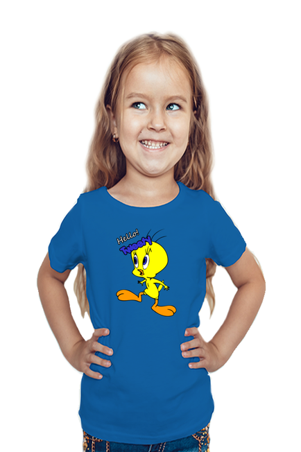 Hello Tweety Royal Blue T-Shirt for Girls