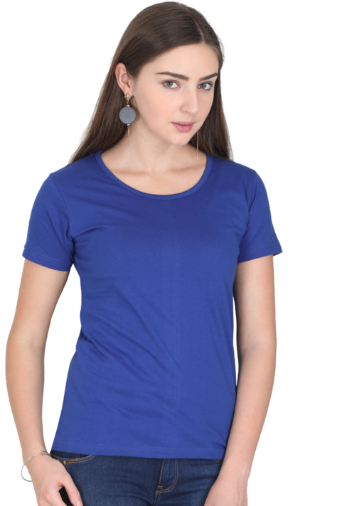 Plain Royal Blue T-Shirt for Women