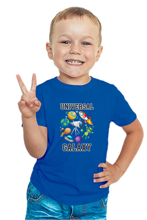 Universal Galaxy Royal Blue T-Shirt for Boys