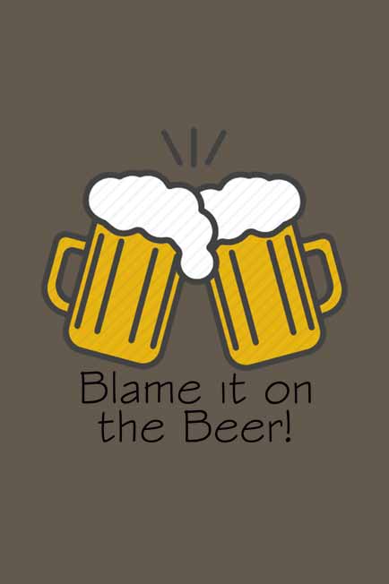 Blame it on the Beer T-Shirt for Men Close Up