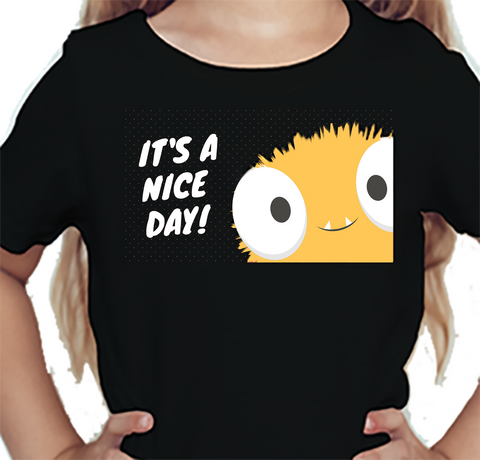 It's a Nice Day T-shirt for Girl Closeup