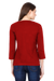 Full Sleeve Red Round Neck T-Shirt for Women Back
