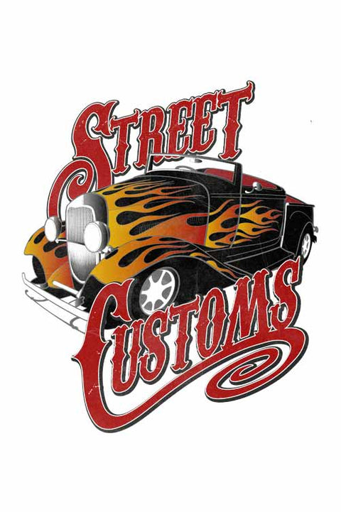 Street Customs Raglan T-Shirt for Men Close Up