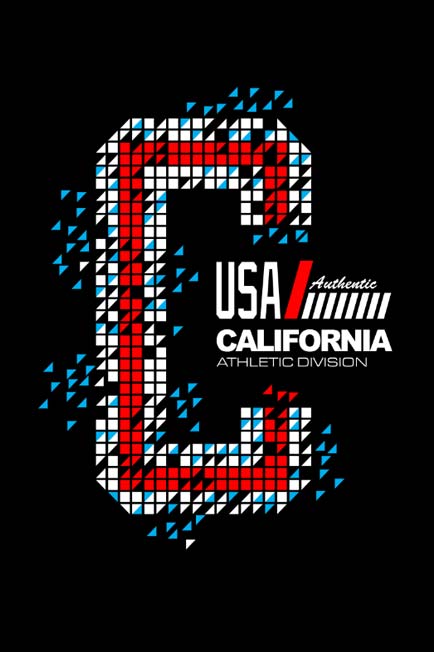 USA California T-Shirt for Men Design