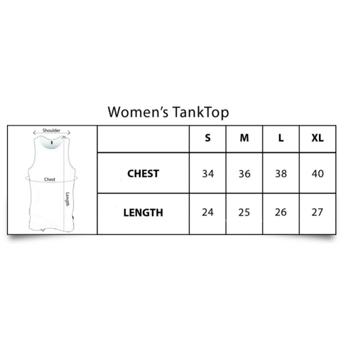 Wild And Free Tank Top for Women Size Chart