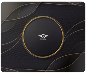 Black and Gold Mouse Pad for Computers and Laptops