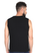Black Round Neck Sleeveless T-shirt for Men back