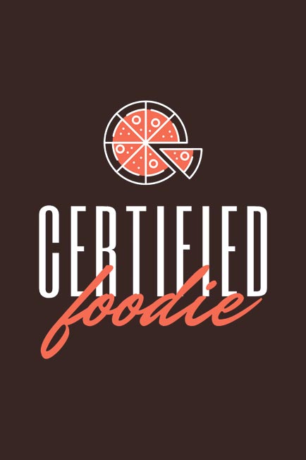 Certified Foodie T-Shirt for Men Close Up