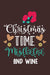 Christmas Time Mistletoe & Wine T-Shirt for Women Design