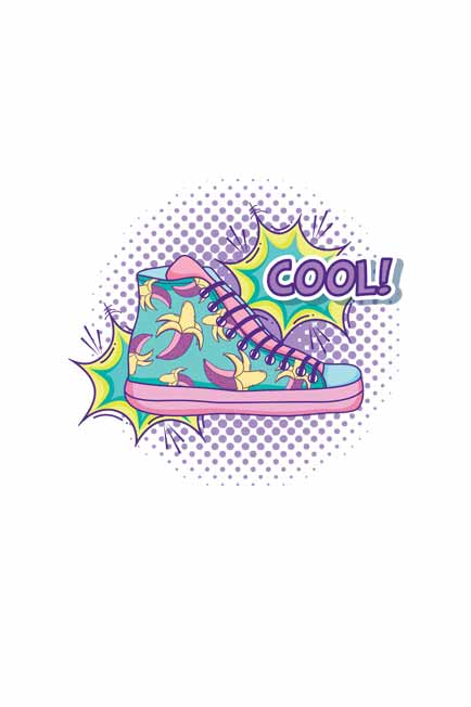 Cool Shoes T-Shirt for Girls Design