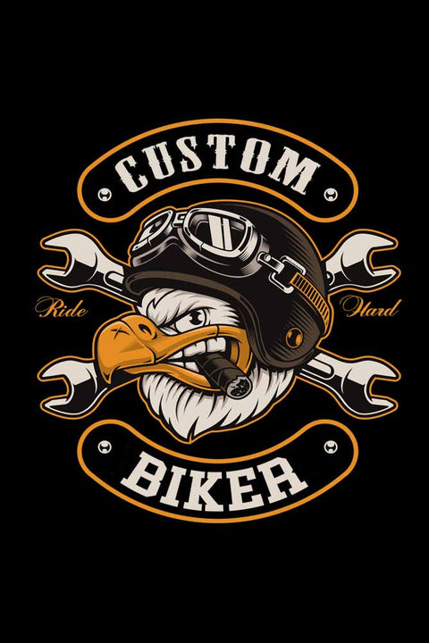 Custom Biker Raglan T-Shirt for Men