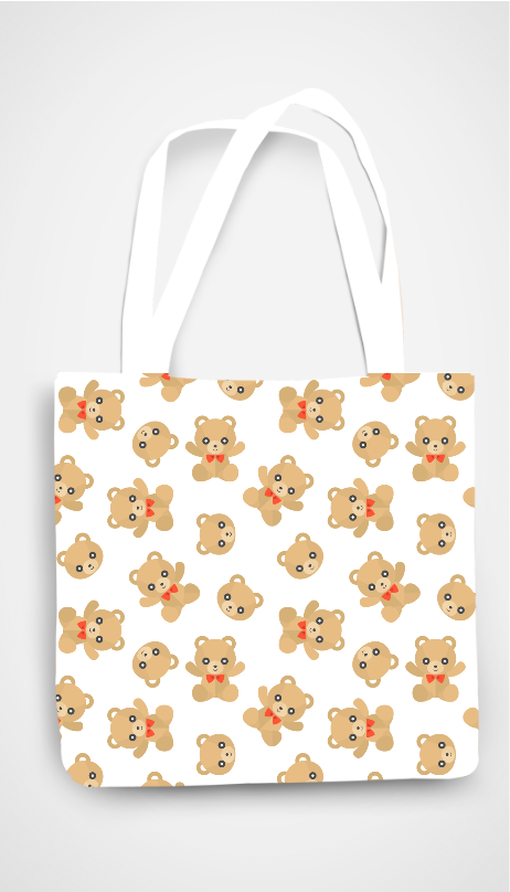 Cute Teddy Bear Tote Bag