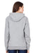 Plain Grey Sweatshirt Hoodies for Women - back