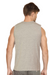 Grey Round Neck Sleeveless T-shirt for Men back