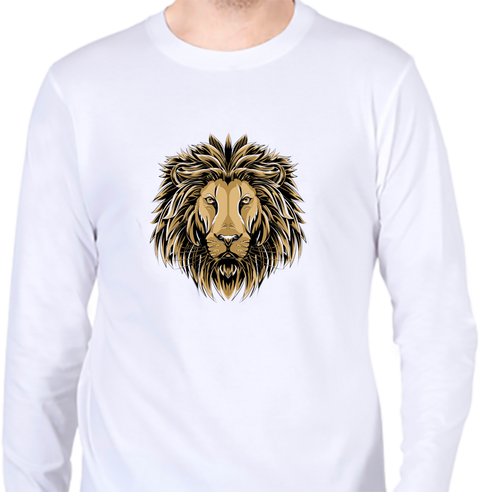Hydro Lion Men's Full Sleeve T-Shirt Close Up