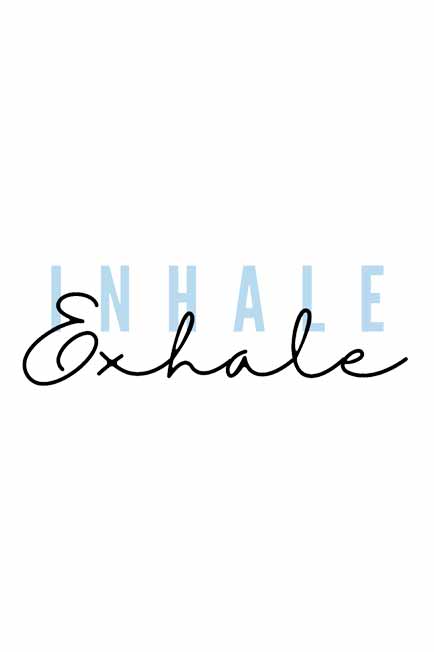 Yoga Inhale Exhale White T-shirt for Men close up