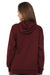 Plain Maroon Sweatshirt Hoodies for Women - Back