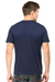 Plain Navy Blue Round Neck T-Shirts for Men Back
