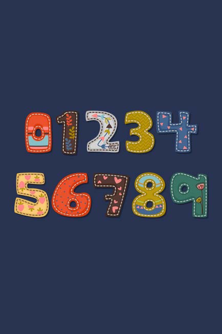 Numbers in English T-Shirt for Baby Girl Design