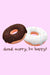 Donut Worry, Be Happy Pink Crop Hoodies for Women Design