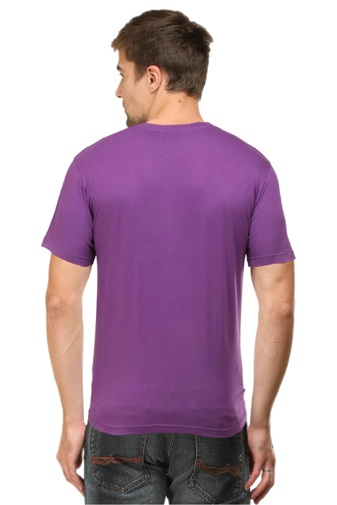 Plain Purple T-Shirt for Men Back